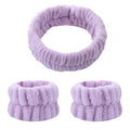 Spa Headband & Wrist Wash Set - Soft absorbent Skincare Accessories