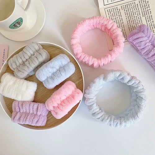 Spa Headband & Wrist Wash Set - Soft absorbent Skincare Accessories